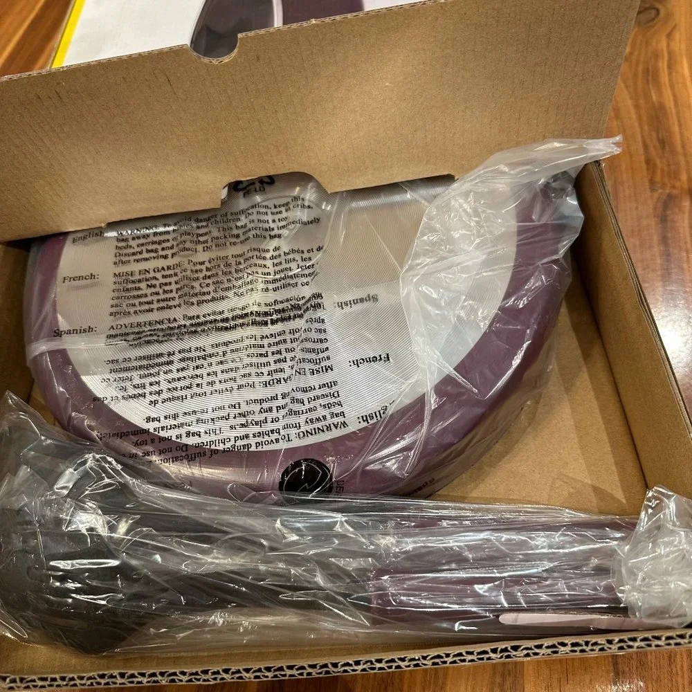 New Bella 5 Piece Nonstick Everyday Pan Set. Eggplant Purple